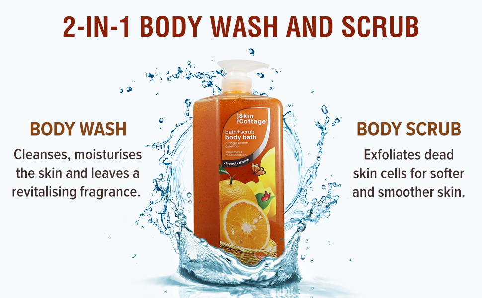 Skin Cottage Body Bath Scrub Orange Peach Essence
