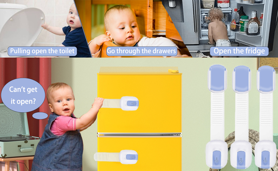 8 Pack Cupboard Child Locks,ABS Baby Safety Cupboard Locks,Child Locks