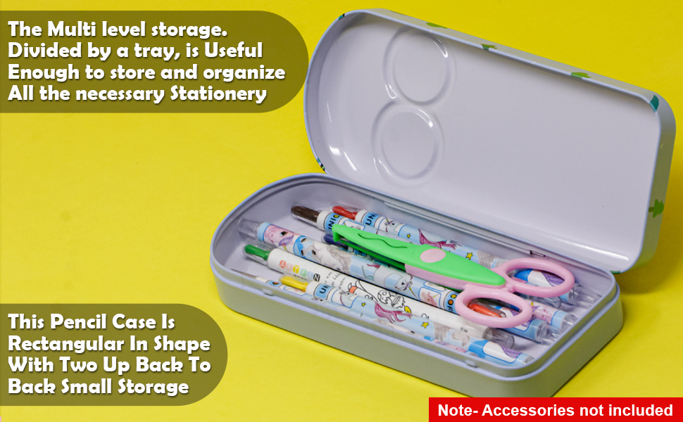 Pencil Box-Sky Blue stylish for girl,for students,for boys,for  childrens