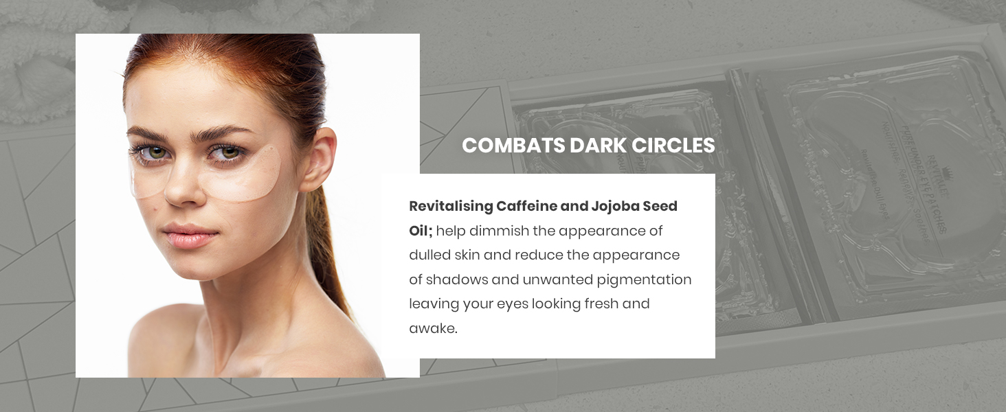 Revitale Pure Vegan Under Eye Patches, Helps Reduce Puffy Eyes & Dark