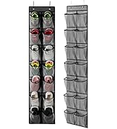 KEEPJOY Over the Door Shoe Organizer, Hanging Shoe Organizer with 4 Hooks,Door Shoe Holder with 1...