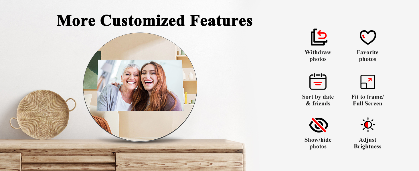 ThankVip Digital Picture Frame 10.1 Inch WiFi Digital