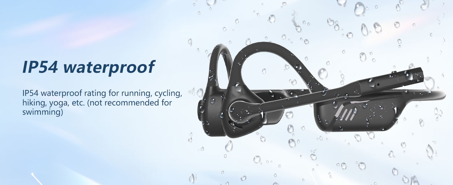 BANIGIPA Bluetooth Headset with Microphone, Open Ear Headphones with Noise Cancelling for Calling