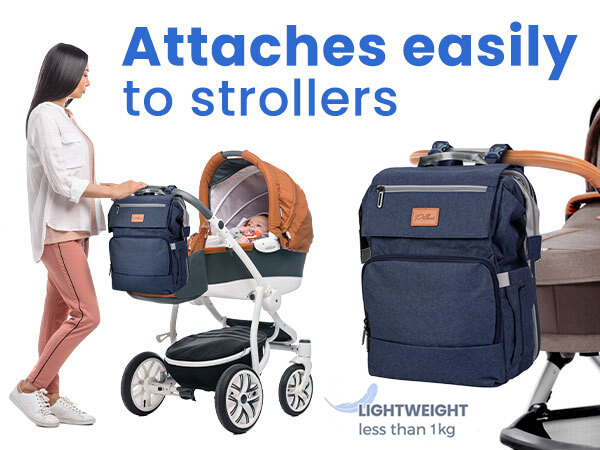 lightweight diaper bag for strollers with stroller straps