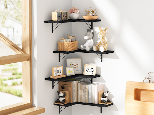 置物 GG Amazon.com: Love-KANKEI Corner Shelf Wall Mounted,Floating