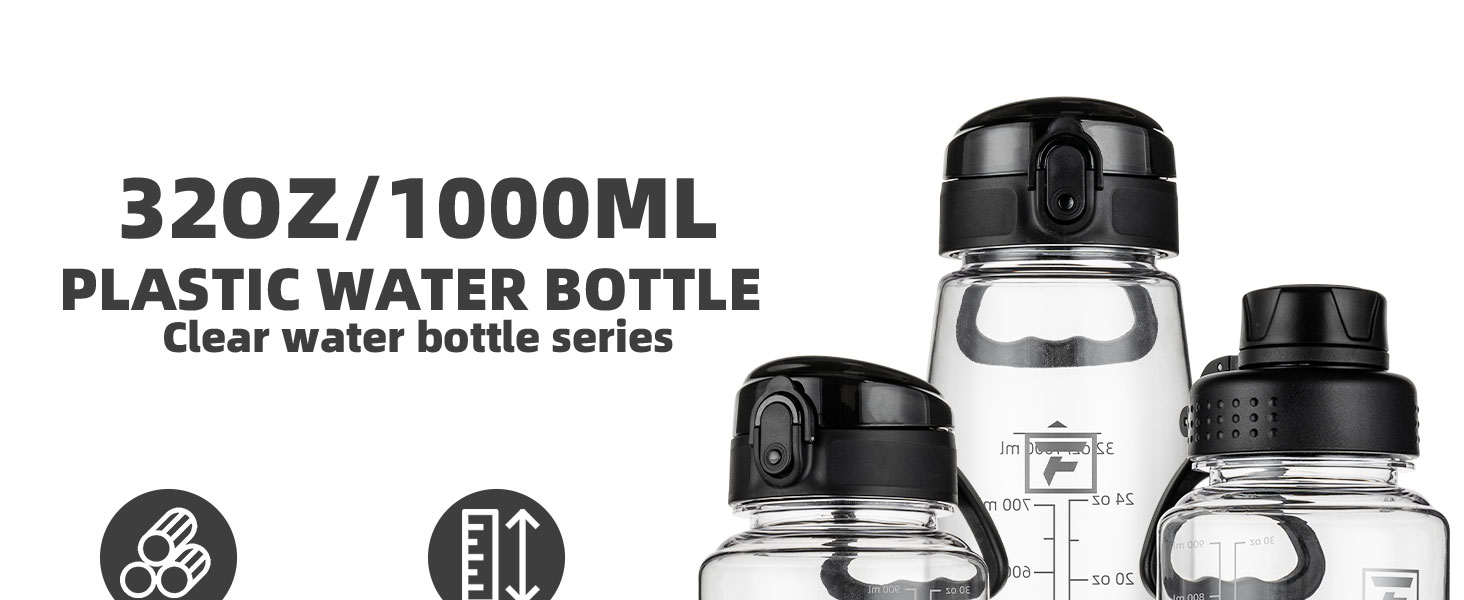 32 oz Plastic Water Bottle