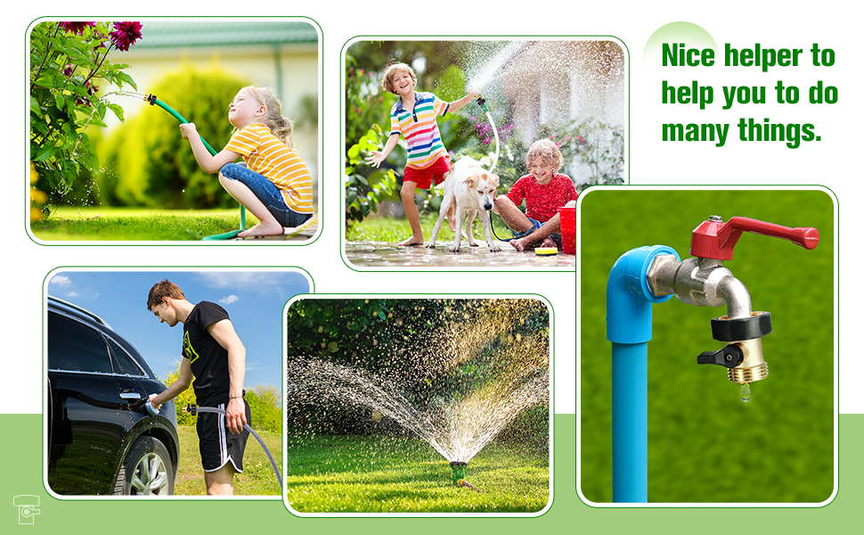 Tudomro 8 Pack Heavy Duty Brass Shut Off Valve Garden Hose