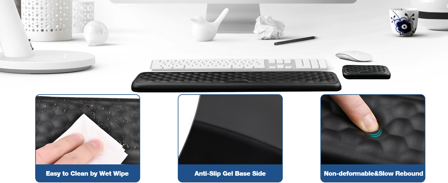 Giecy Keyboard Wrist Rest,Keyboard Pad Upgrade Enlarge Gel