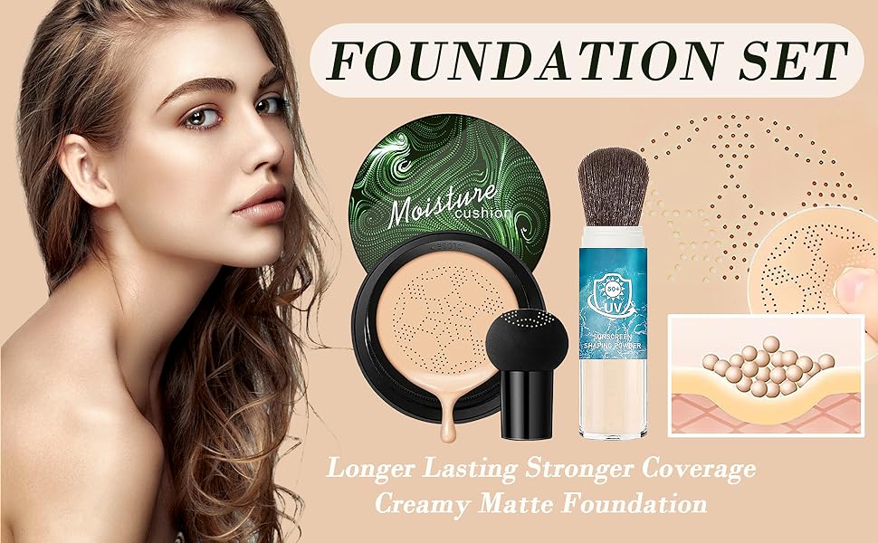 Mushroom Head Foundation + Setting Powder