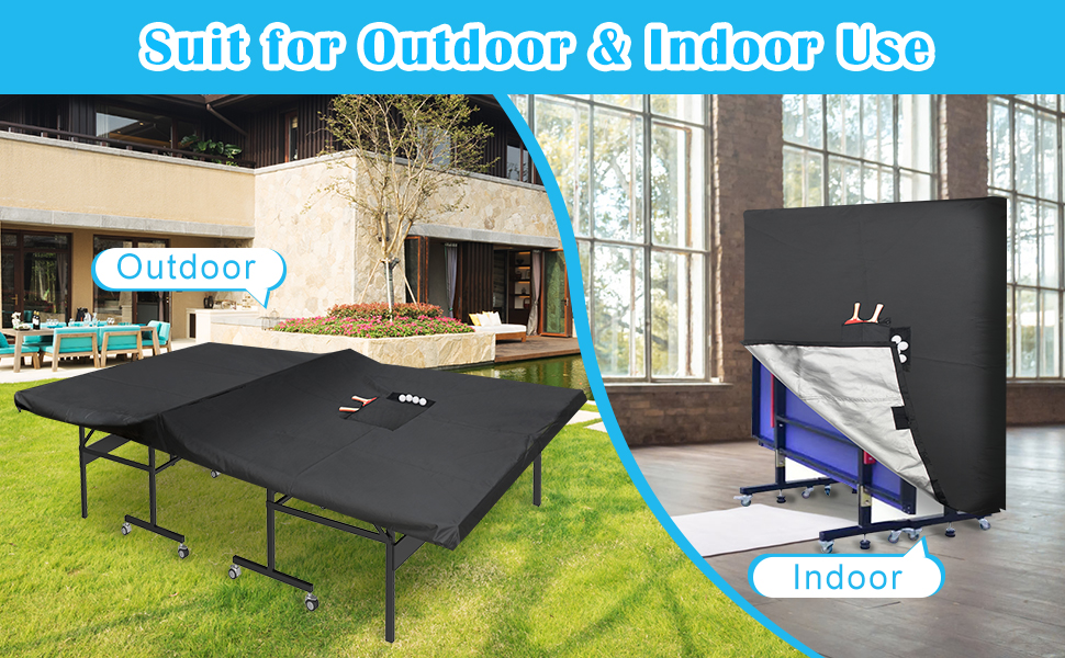 Outdoor Ping Pong Table Cover Waterproof, Luxiv 420D