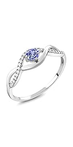 GEM STONE KING天然石タンザナイト1.35カラット シルバーリング Amazon | [Gem Stone King] 1.5カラット 天然石 タンザナイト