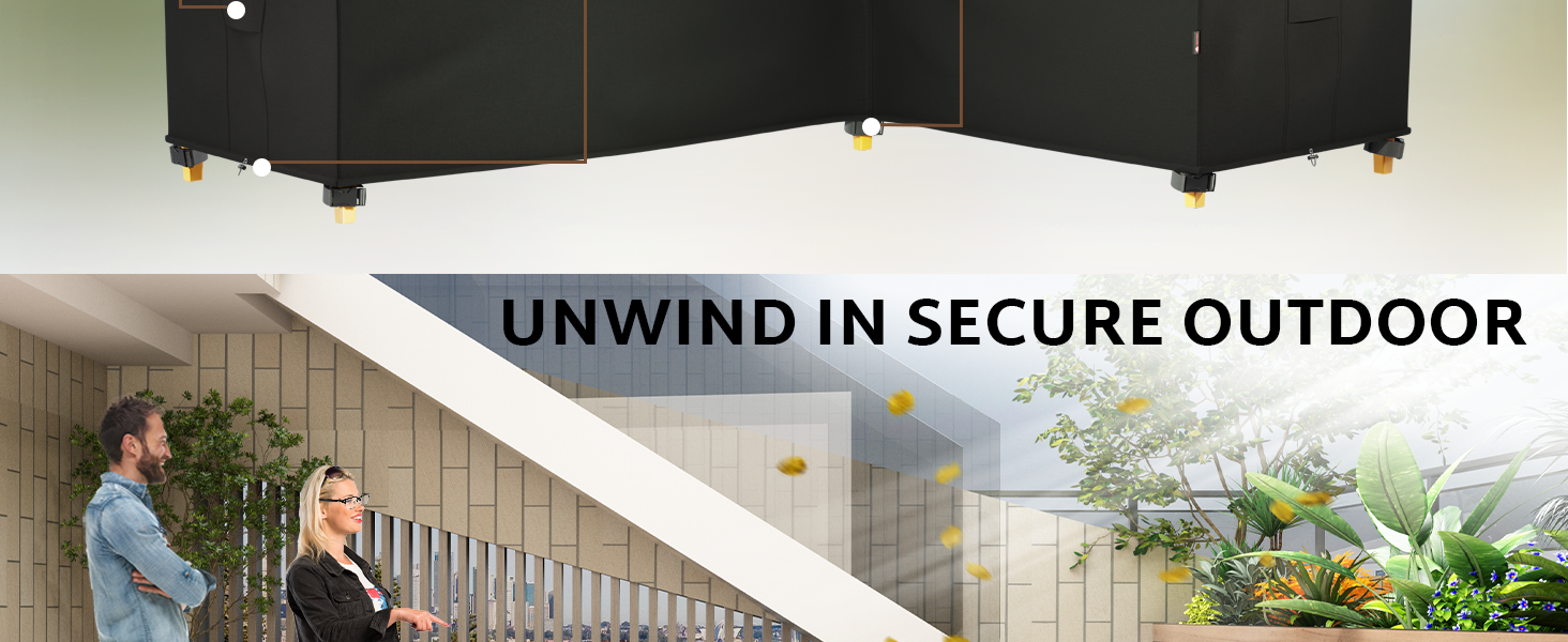 iBirdie Outdoor Sectional Cover for 104''Right 83''Left L