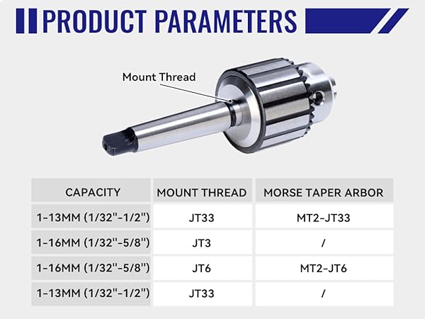 ひっと HFS(R) Drill Chuck with Key JT33 Taper Mount 3-Jaw for
