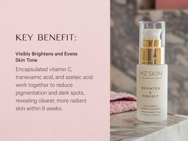 serum BRIGHTER  モデーア W セラム Amazon.com: MZ SKIN Brighten & Perfect Vitamin C Serum 1.01 fl oz