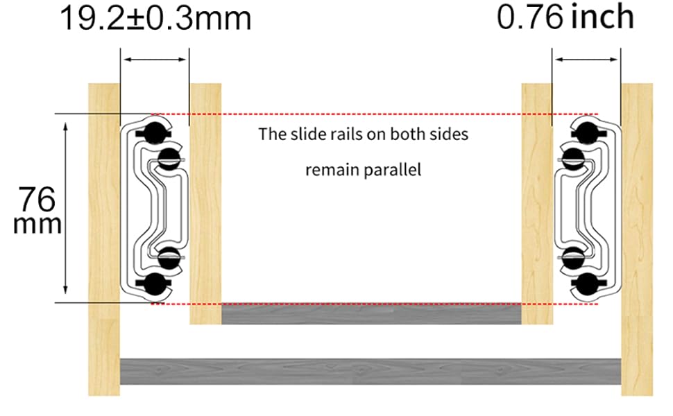 AOLISHENG Heavy Duty Drawer Slides 48 Inch Full Extension Ball Bearing