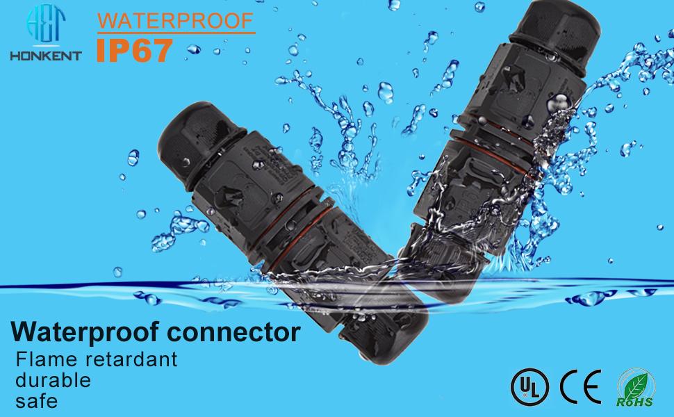 HET HONKENT Indoor and Outdoor Waterproof Box, Junction Box 2Way3Pin