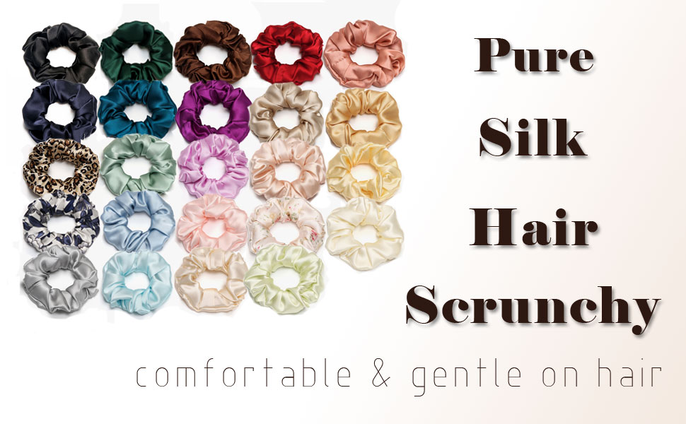 pure silk hair scrunchy