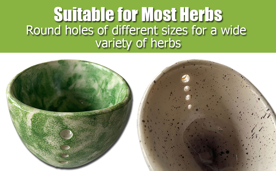 pottery herb stripper bowl wood; pottery herb stripper bowl ceramic; pottery herb stripper bowl;