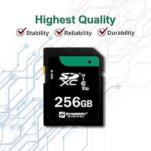 Amazon.com: Synergy Digital 256GB, SDXC UHS-I Camera Memory