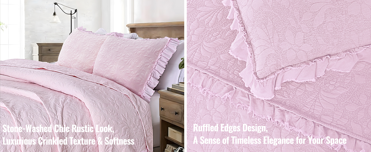 Ruffled Floral Quilts 