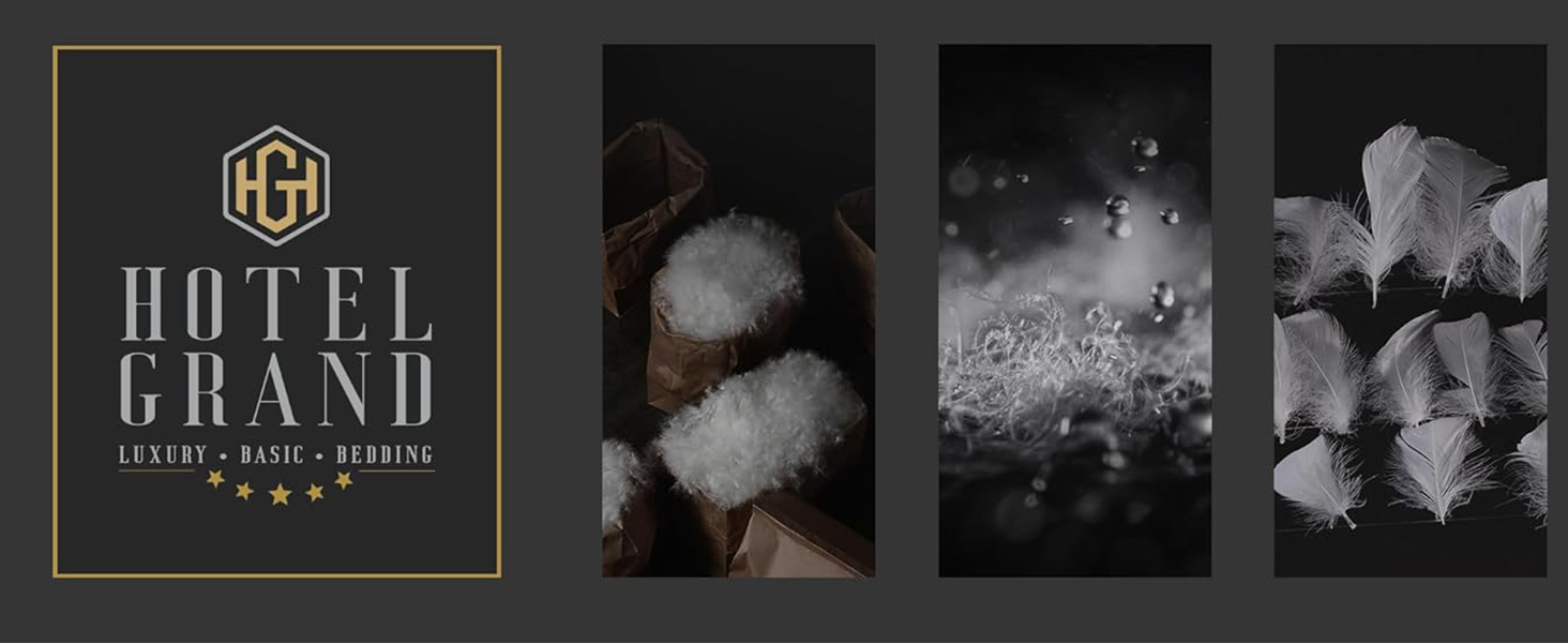 Hotel Grand Fluffy Feather Down Pillow 100% Cotton Queen Size Pillow Set of 2 Pa... 19 Hotel Pillows