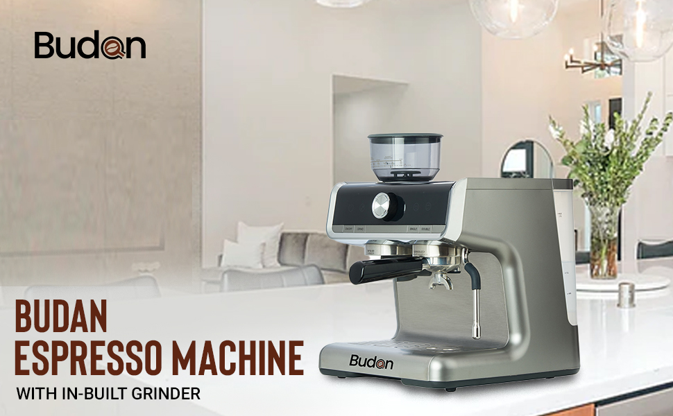 Buy Budan Espresso Machine and Coffee Machine with BuiltIn Grinder ,1