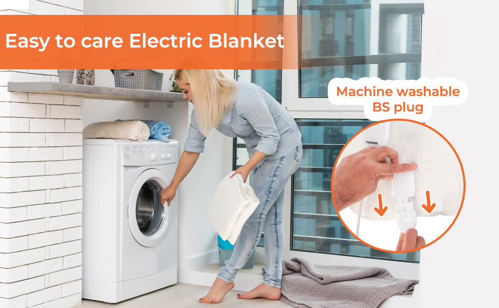 GEEPAS Electric Heated Under Blanket 120x135 cm Soft Polyester, Fully