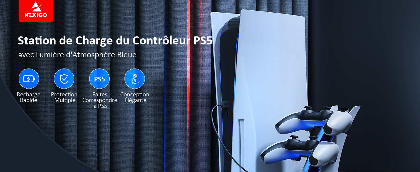 le dos d'une console Wii blanche avec un dos bleu.