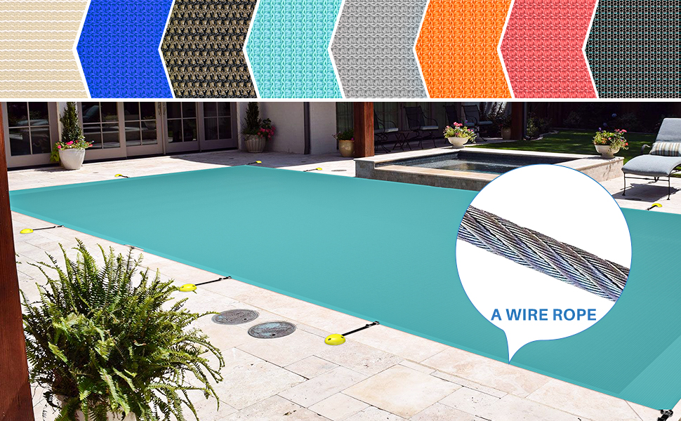 E&K 18'x30' Pool Cover for Inground Pools, Rectangle