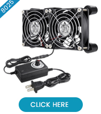 Quiet Dual 80mm Computer Fan for Receiver DVR Playstation Xbox Computer Cabinet Cooling