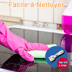 Hobsir Plaque Vitrocéramique, Plaque De Cuisson Vitrocéramique 3 Feux, Table De Cuisson Vitrocéramique 5200W, 9 Niveaux De Puissance, Encastrable, Pas De Prise,Surface En Verre Noir, Facile à Nettoyer 17 plaque de cuisson induction