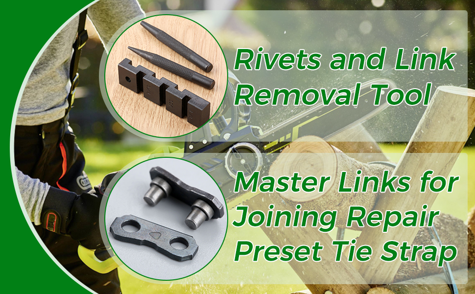 Hicello 3PCS Pocket Chainsaw Breaker Chain Saw Repairing