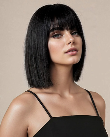 bob wig with bangs