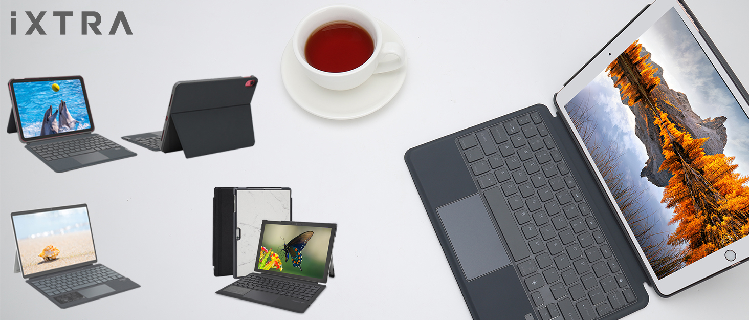 iXTRA Detachable iPad Keyboard Case for iPad Air 11 inch M2 2024, iPad