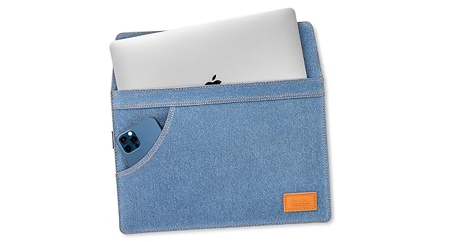 Amazon.com: tomtoc Denim Shoulder Bag for 13-inch MacBook