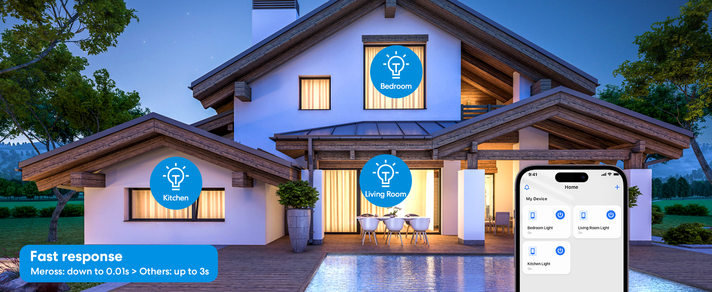 meross 3 Way Smart Dimmer Switch Kit, Smart Light Switch Supports Apple