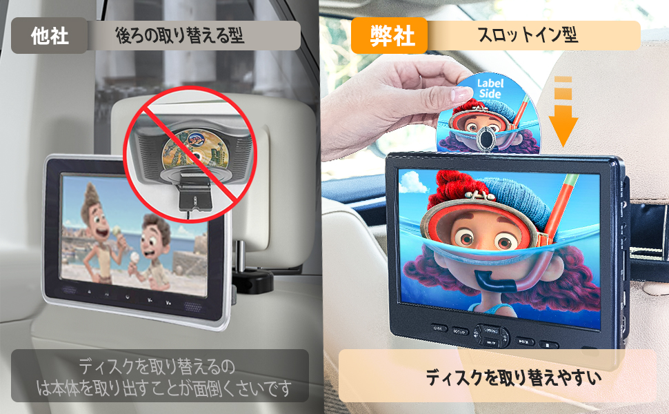 510342 DESOBRY ヘッドレストモニター 10.1インチ 車載モニター Amazon