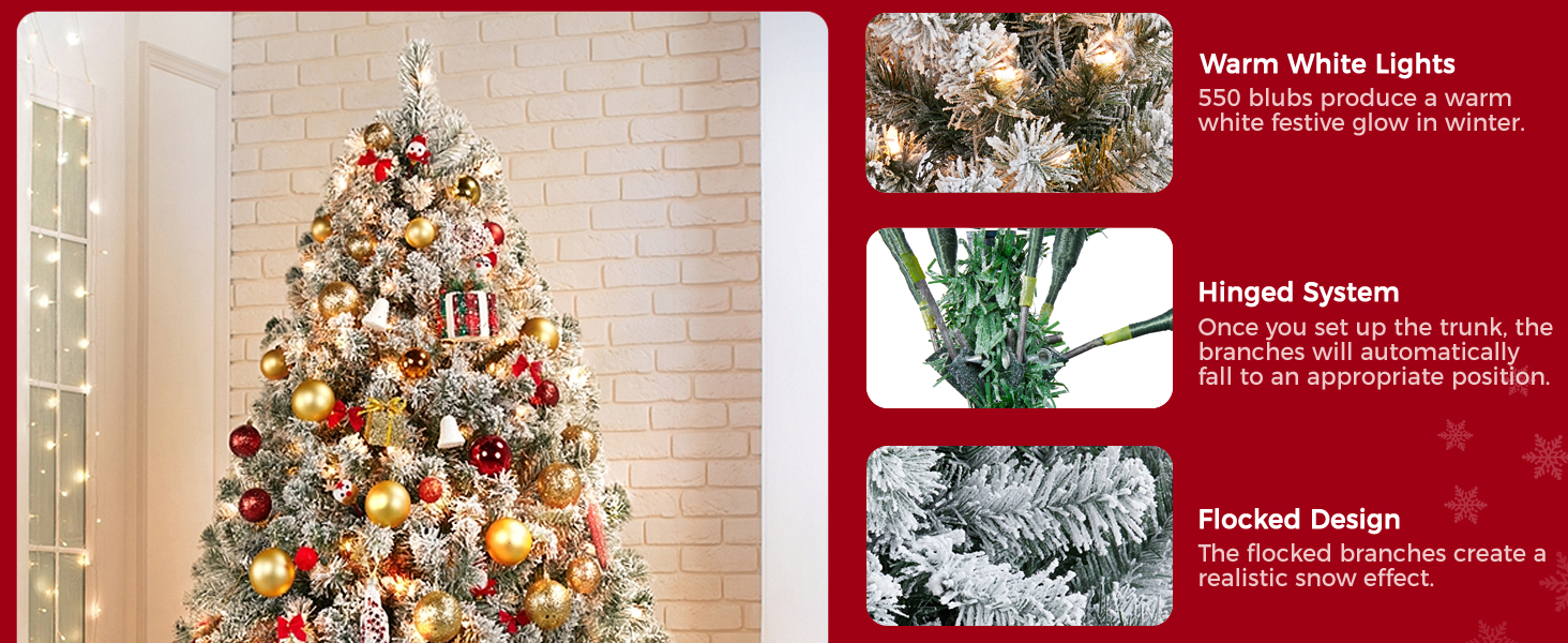 Flocked Artificial Christmas Tree