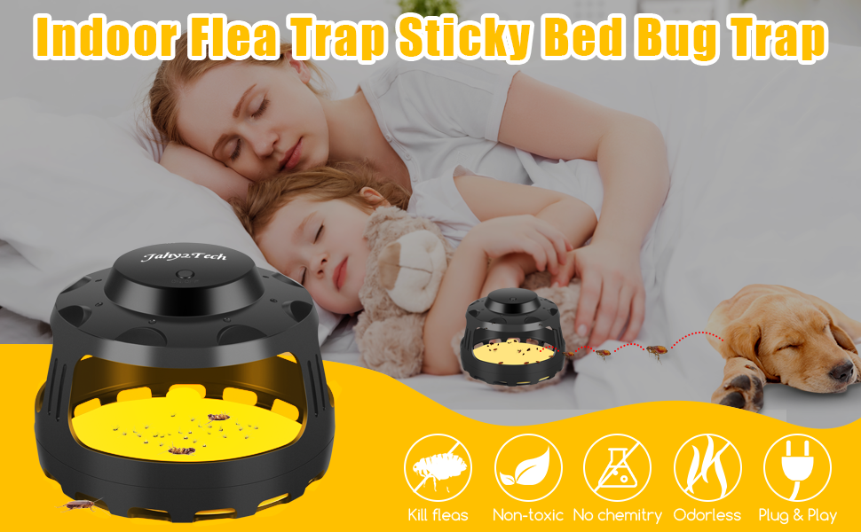 Flea Trap Indoor,Flea Strap Flea Killer Trap Pad Bed Bug