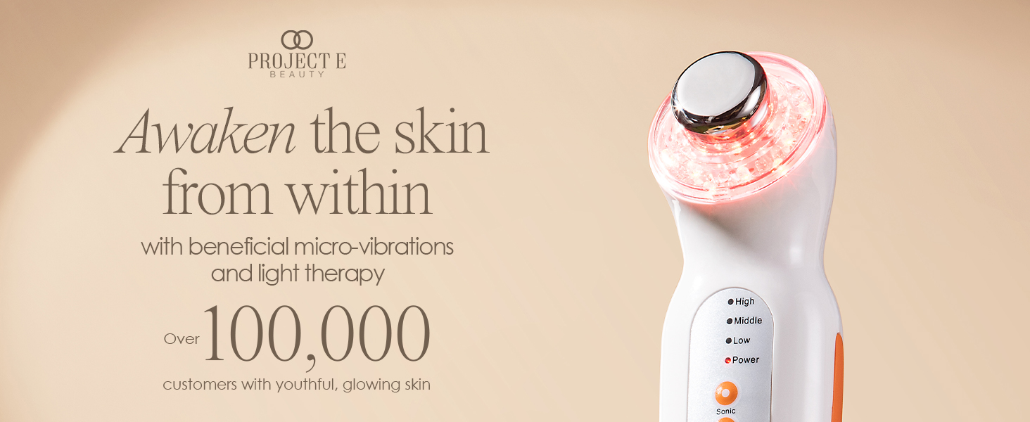 vibrations LED light therapy anti-blemish anti-aging reduce wrinkles collagen boost tightens