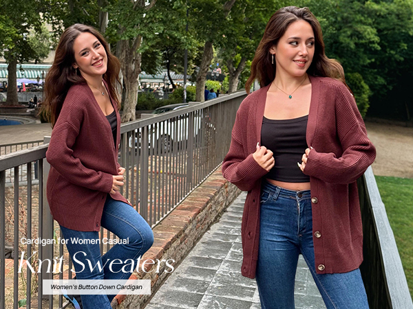MEROKEETY Women's Cardigan Sweaters 2025 Fall Open Front