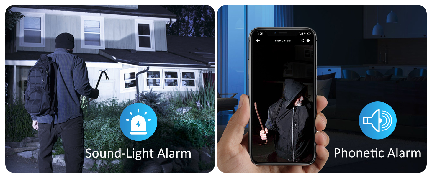 HOWIRAY 2K Wired Security Camera Outdoor, 360° PTZ