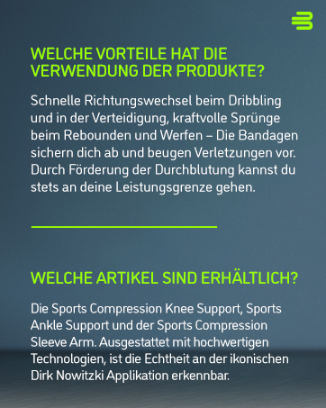 Bauerfeind, Dirk Nowitzki, Signature Line