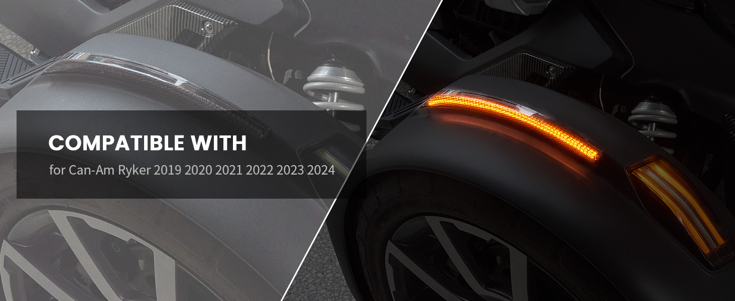 LUXEMOTO LED Front Fender Lights for CanAm Ryker, 2PCS