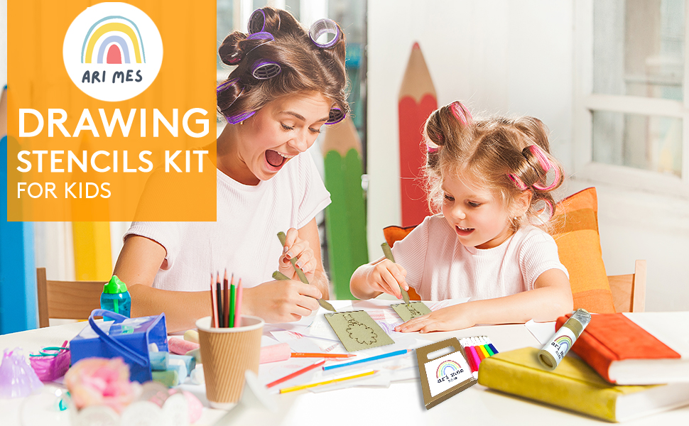drawing stencils kit for kids