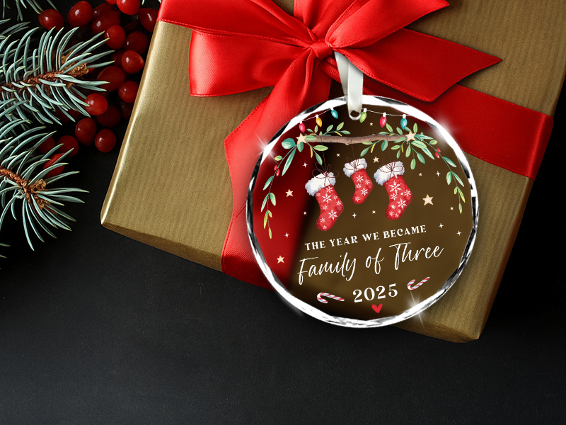 family of three ornament