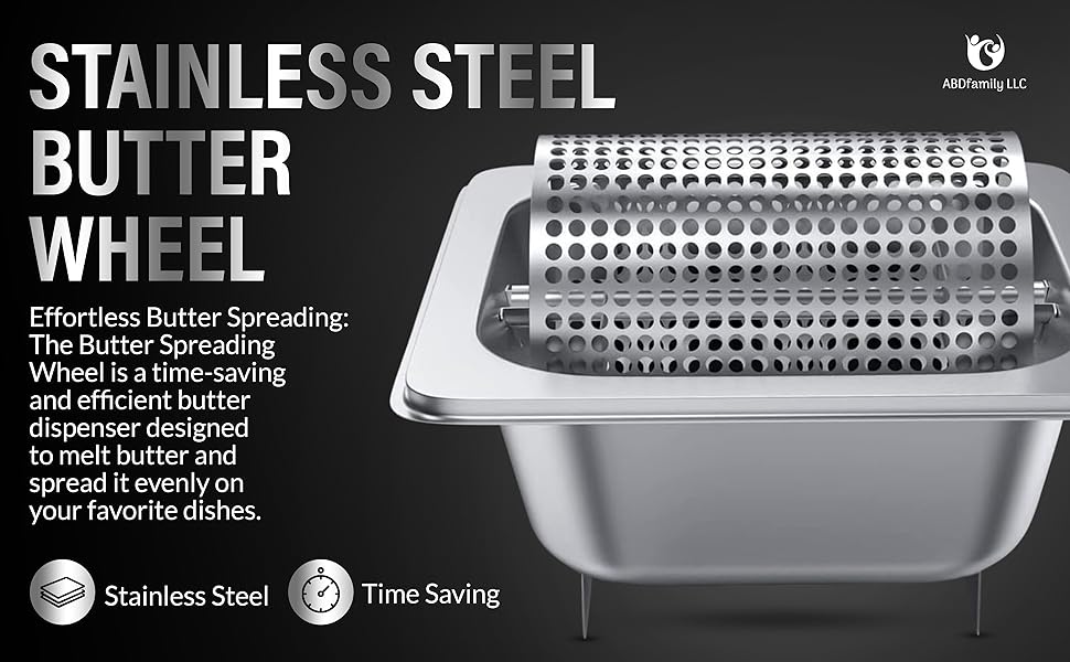 Butter Spreader Wheel, Stainless Steel Butter Wheel W