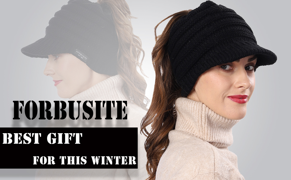 FORBUSITE WOMEN VISOR HAT WINTER