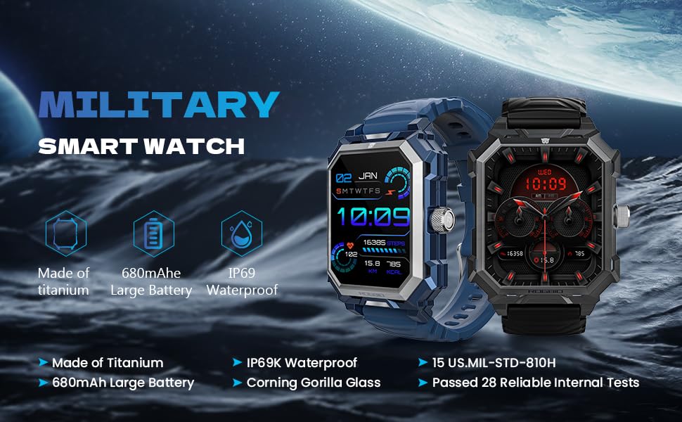 Bluetooth Smartwatch w Fitness Tracker, Personalized