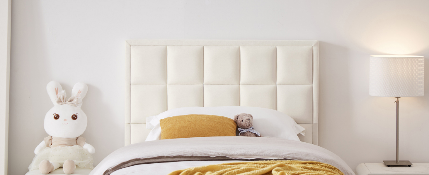 Flolinda Twin Bed Frames Velvet Upholstered Twin Platform